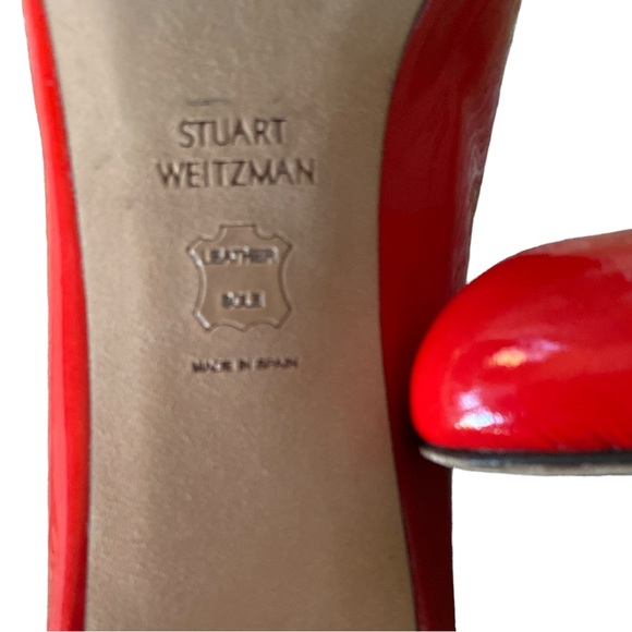 Stuart Weitzman Moody Red Patent Heels Pumps - 7 - Picture 13 of 15